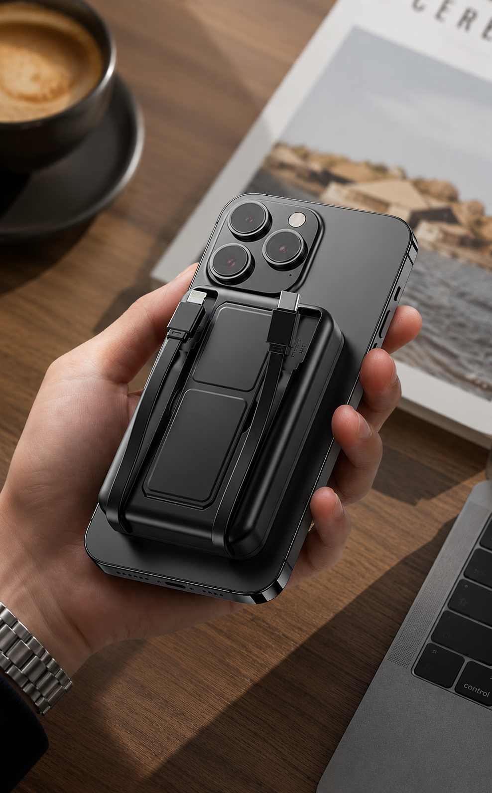 MagCore Powerbank with cables